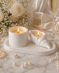 Pearl Shell Candle Set | Wedding Decor & Bridesmaid Gift | Soy Wax Handmade