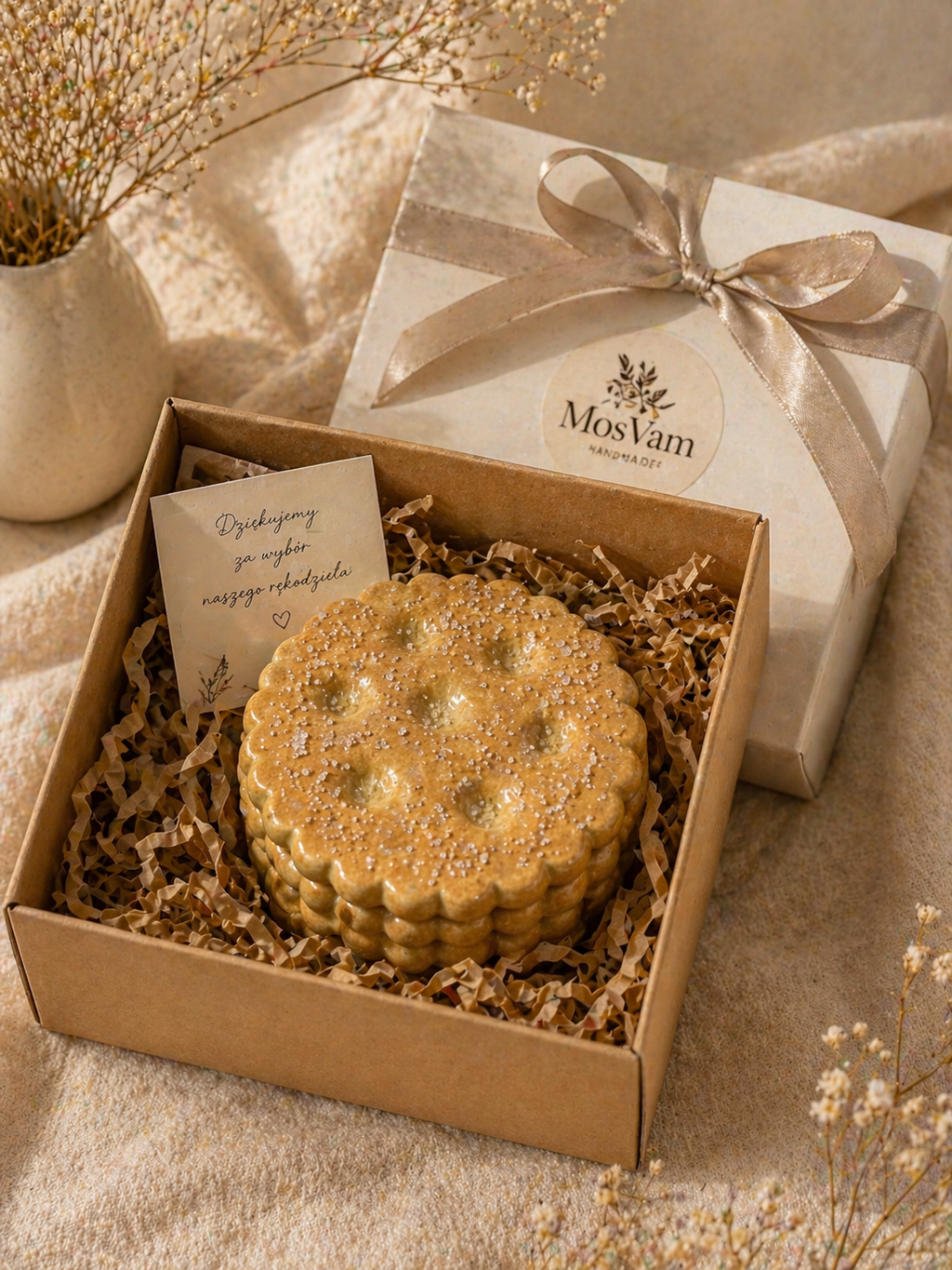 Realistic Cookie Candle | Marzipan Heaven Scent | Handmade Soy Candle | Sweet Decor