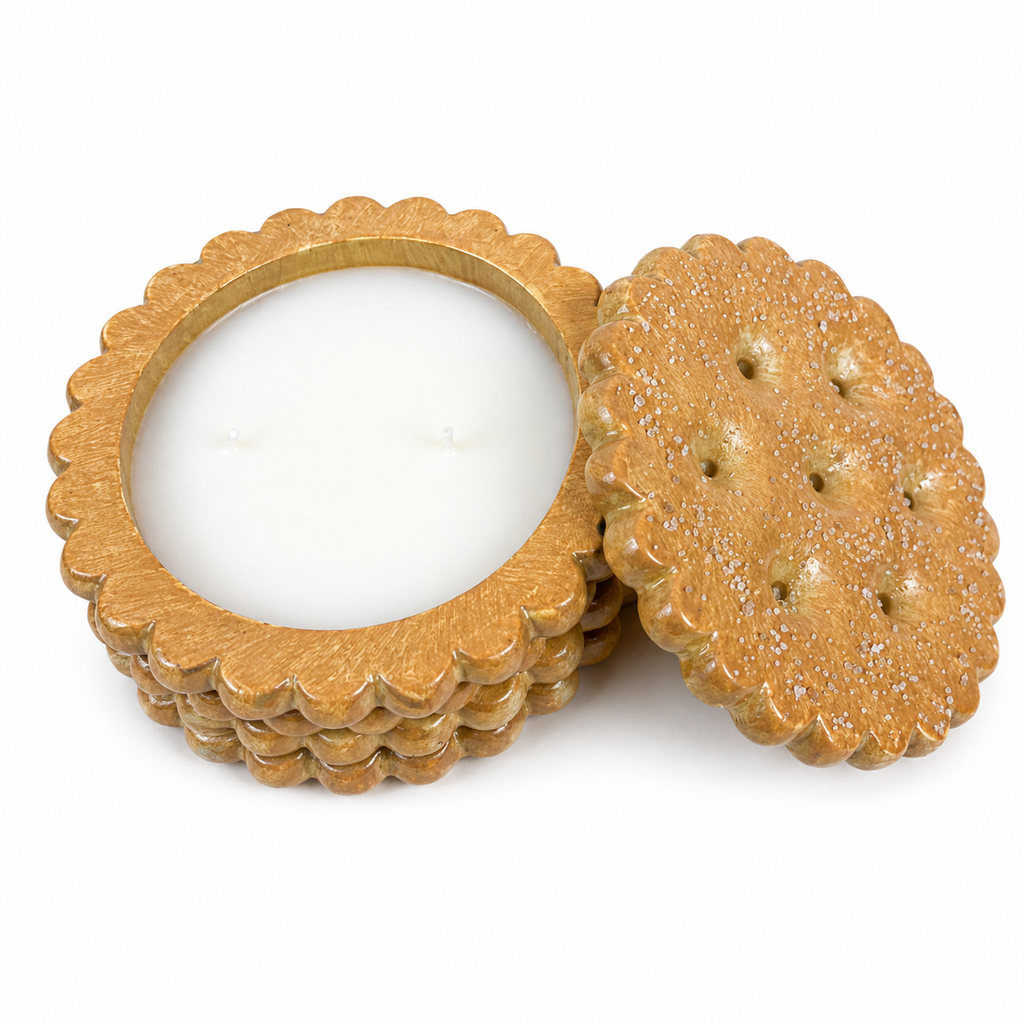 Realistic Cookie Candle | Marzipan Heaven Scent | Handmade Soy Candle | Sweet Decor