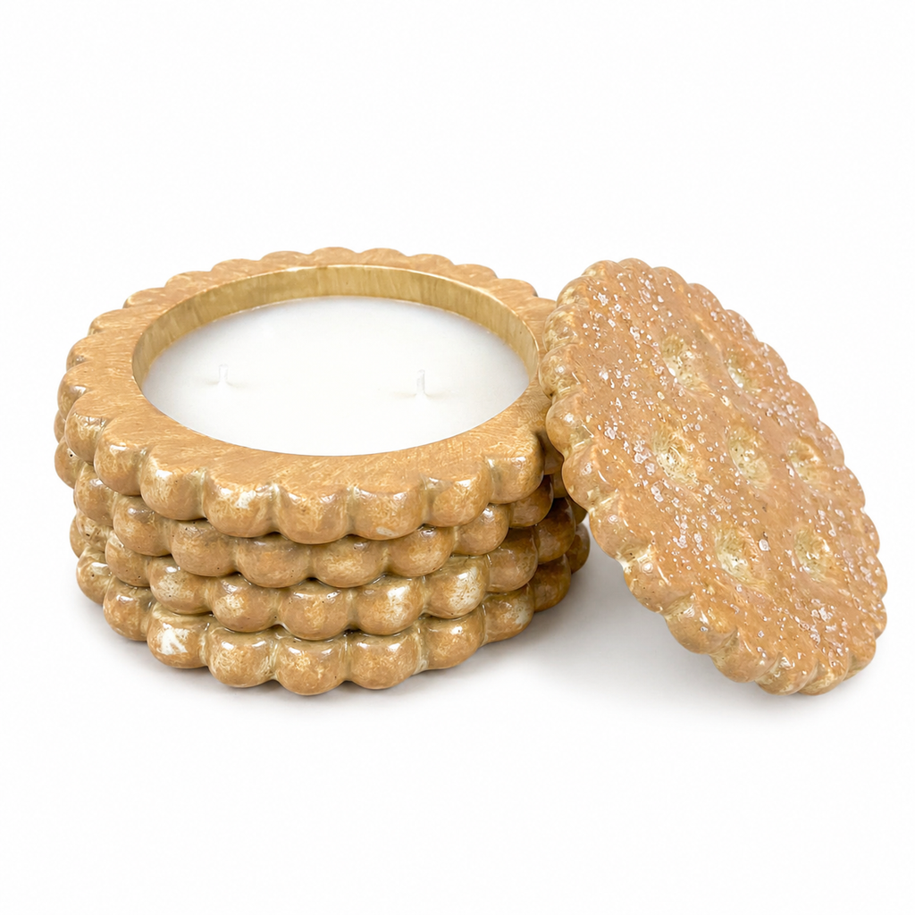 Realistic Cookie Candle | Marzipan Heaven Scent | Handmade Soy Candle | Sweet Decor